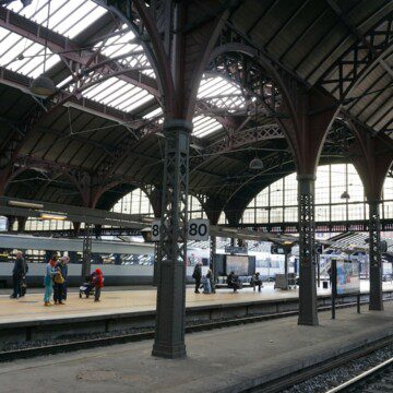 The busy Copenhagen Central Station, a key arrival point for tourists who prefer holiday apartments