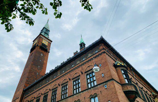 Copenhagen City Hall tower, a central landmark for tourists staying in central Copenhagen accommodations