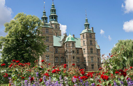 View of Rosenborg Castle from King's Garden in Copenhagen, where charming holiday apartments offer a perfect stay nearby